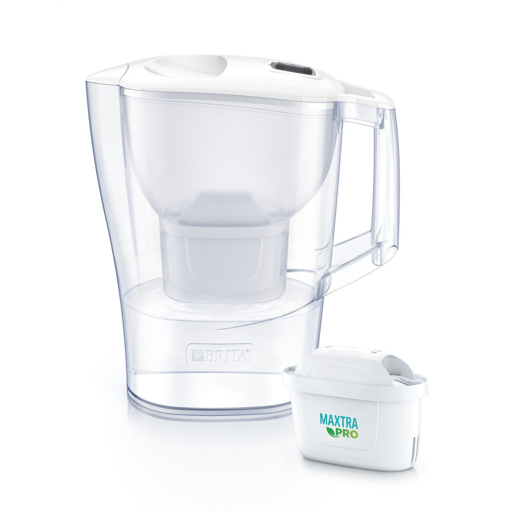 Фільтр-глечик Brita Aluna Memo MXPro 2.4л (1.4л очищеної води) з фільтр-картриджем, білий (1052801) - изображение 1