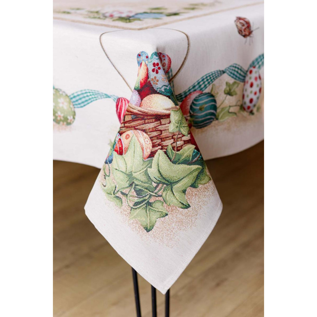 Скатертина Прованс гобеленова Великодня Веснянка 135х300 см (034125) - зображення 4