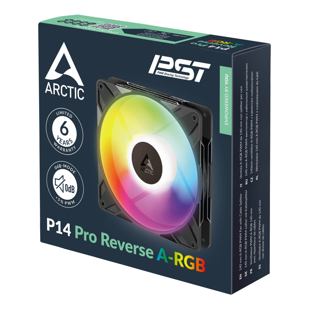 Кулер до корпусу Arctic P14 PRO REVERSE A-RGB (ACFAN00323A) - зображення 6