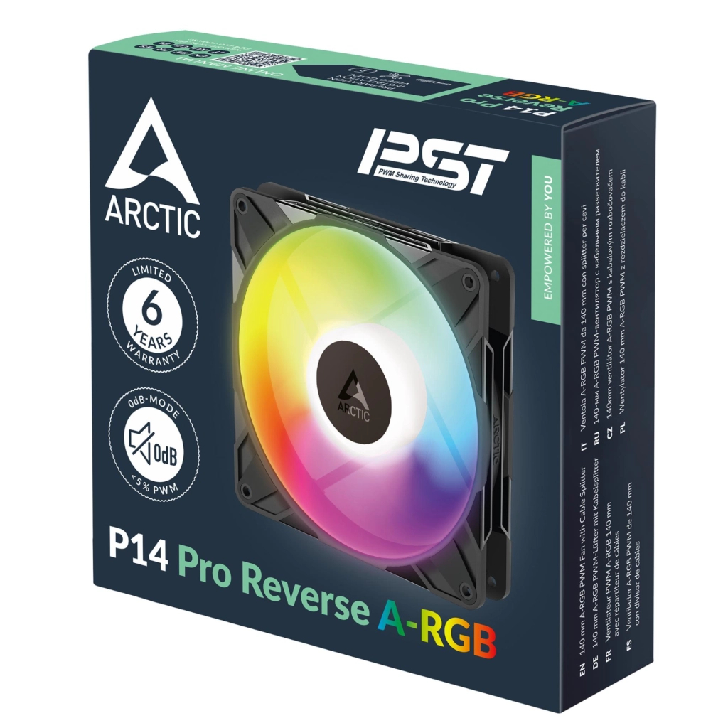 Кулер до корпусу Arctic P14 PRO REVERSE A-RGB (ACFAN00323A) - зображення 6