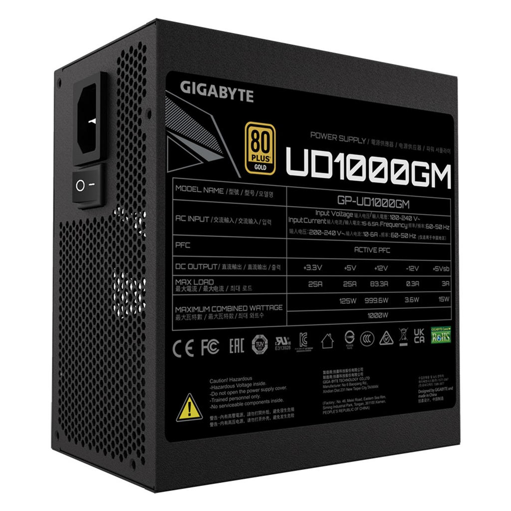 Блок живлення GIGABYTE 1000W (GP-UD1000GM) - зображення 5