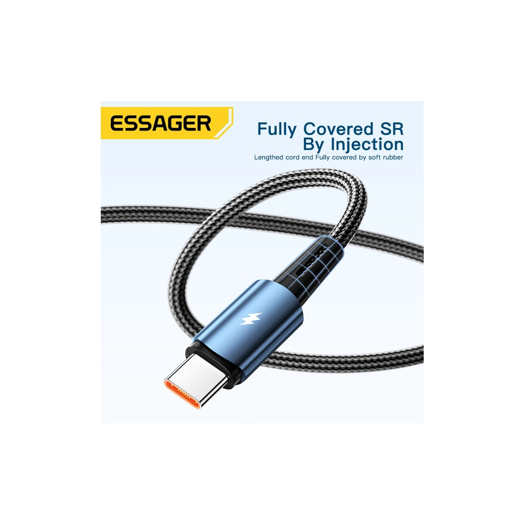 Дата кабель USB 2.0 AM to USB-C 1.0m 120W blue Essager (EXC120-CG03-P) - picture 6