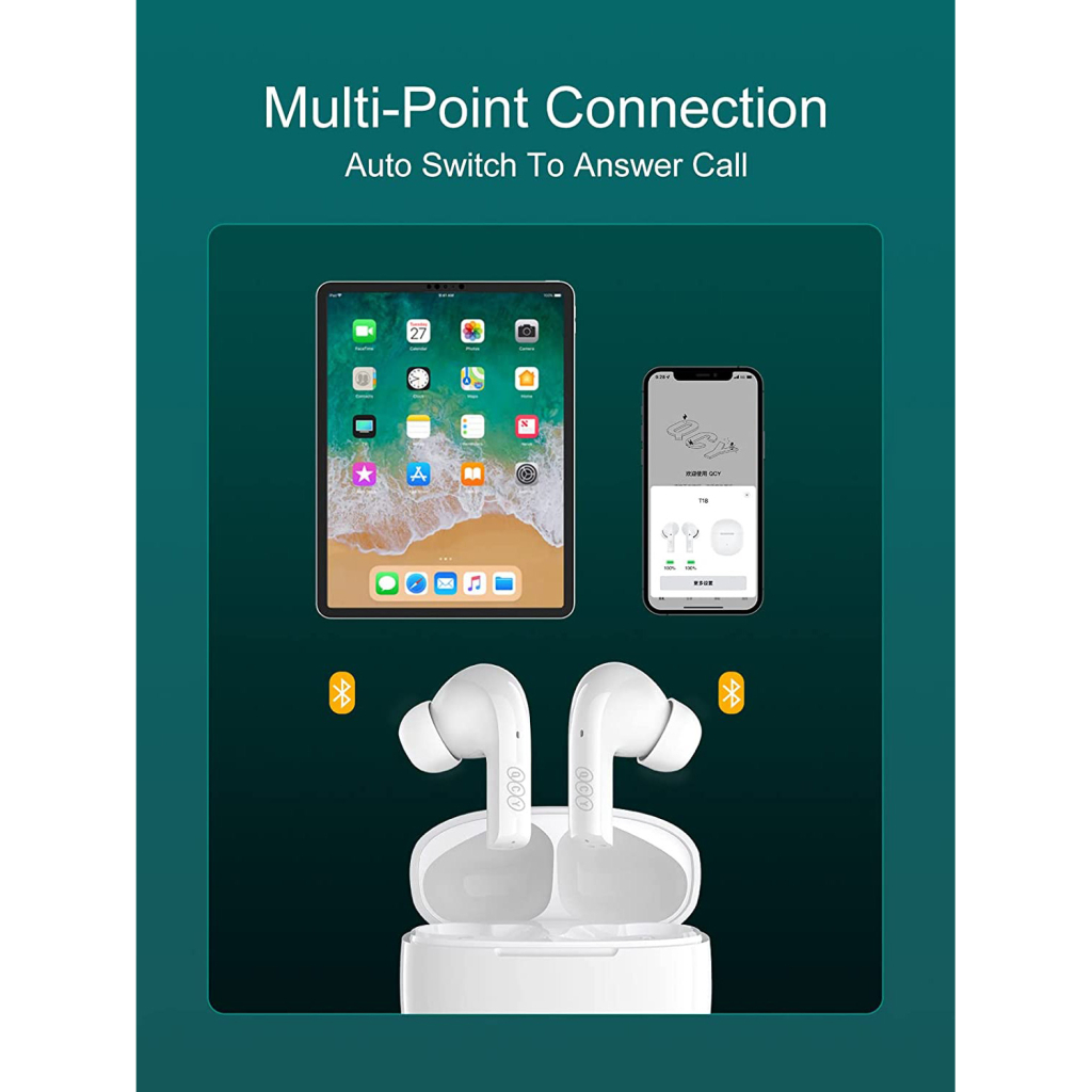 Навушники QCY T18 White (1052463) - зображення 6