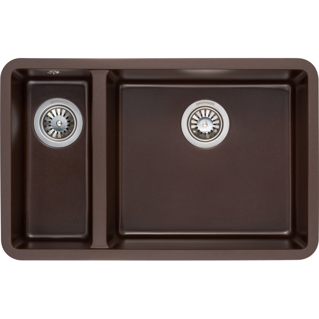 Мийка кухонна GRANADO Under top DOUBLE marron (gr3406) - зображення 1