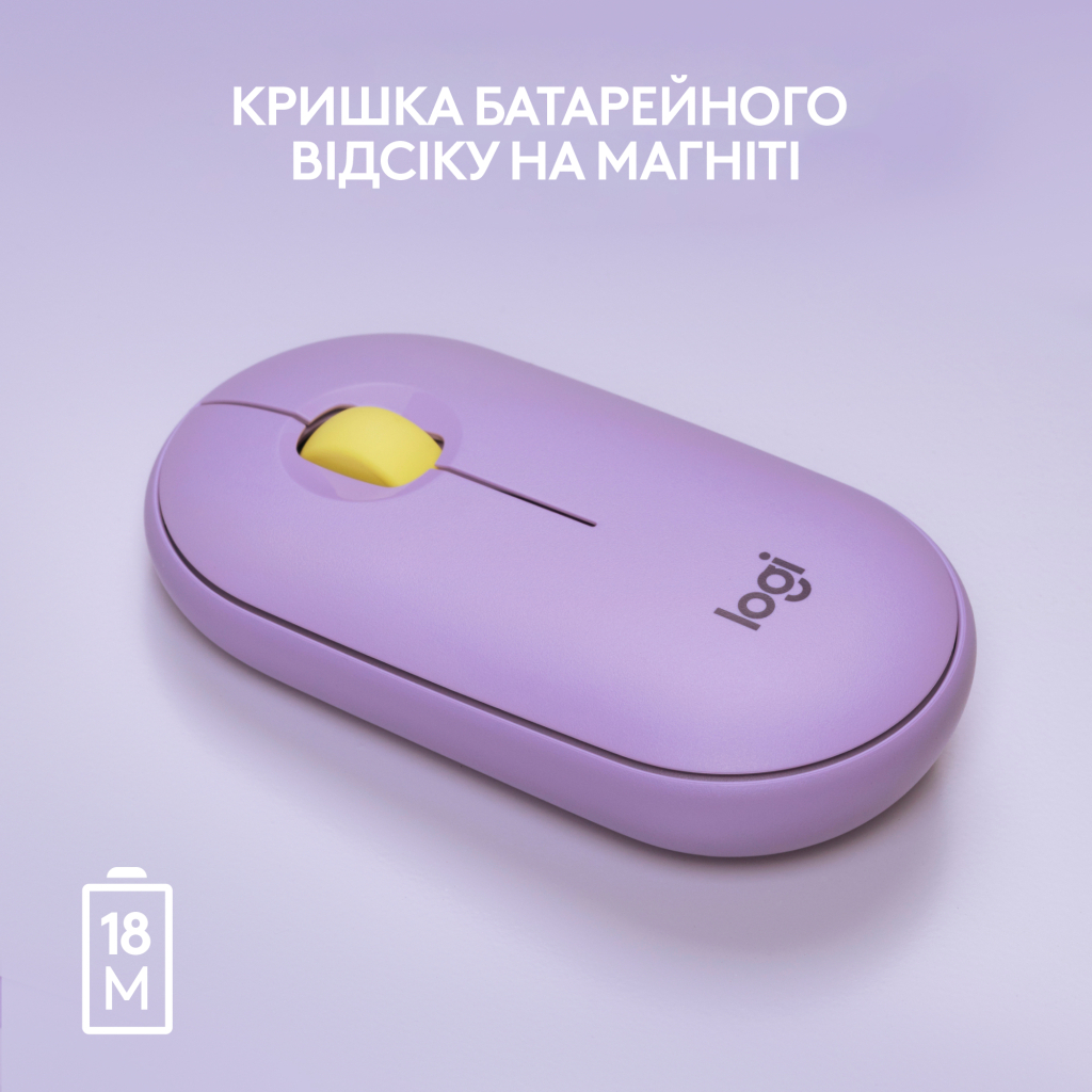 Мишка Logitech M350 Wireless Lavander Lemonade (910-006752) - зображення 7