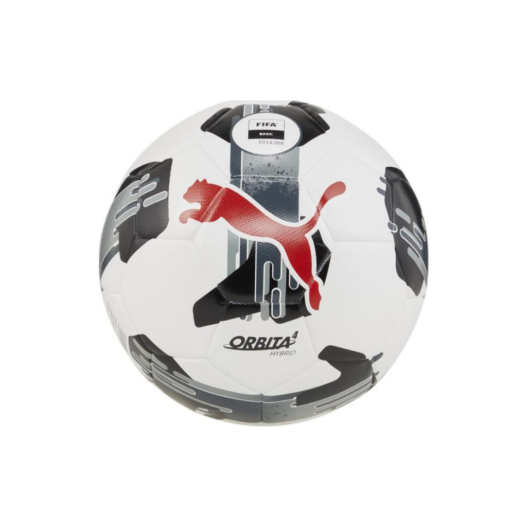 М'яч футбольний Puma Orbita 4 HYB (FIFA Basic) 084326-02 білий, чорний, червоний 5 (4067981495528) - зображення 1