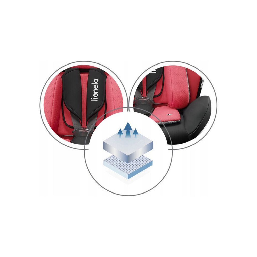Автокрісло Lionelo Bastiaan One (0-36 кг) red chili (чорна база) (LO.A.BO06) - зображення 7
