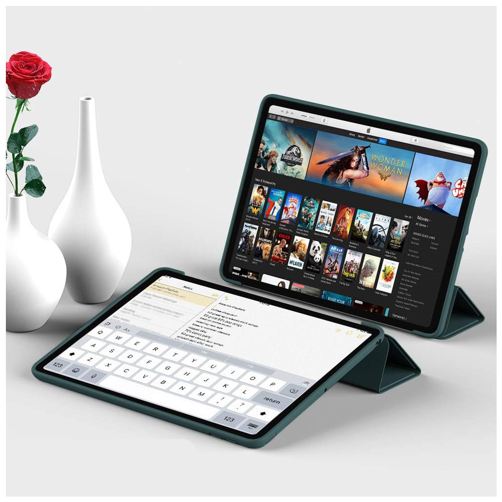 Чохол до планшета BeCover Tri Fold Soft TPU Silicone Apple iPad Air (4/5) 2020/2022 10.9" Dark Green (711130) - зображення 6