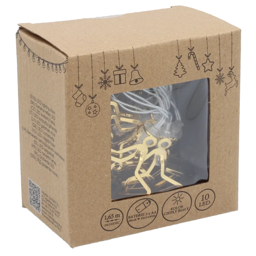 Гірлянда Chomik Зірки 3D 1.65 м 10 LED Теплий білий (5900779854109) - зображення 4