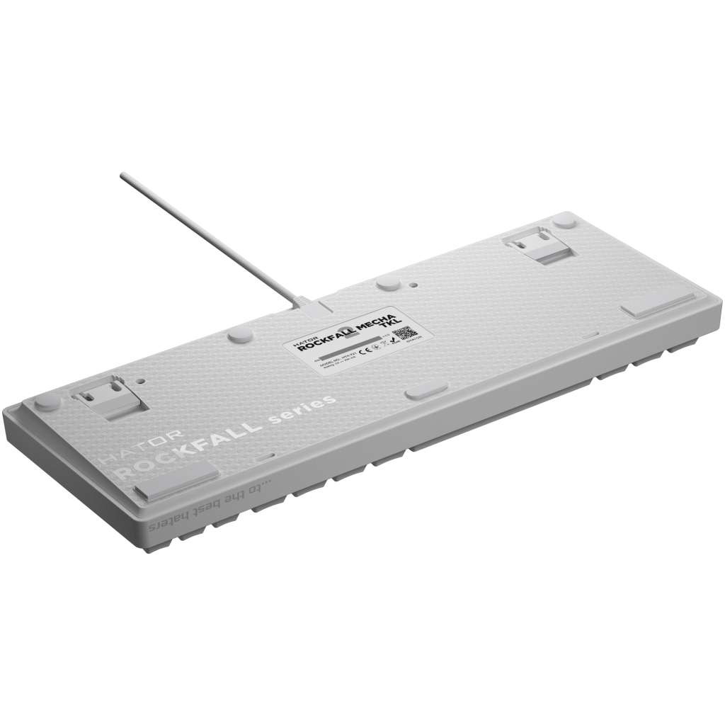 Клавіатура Hator Rockfall 2 Mecha TKL Orange USB White (HTK-721) - зображення 5