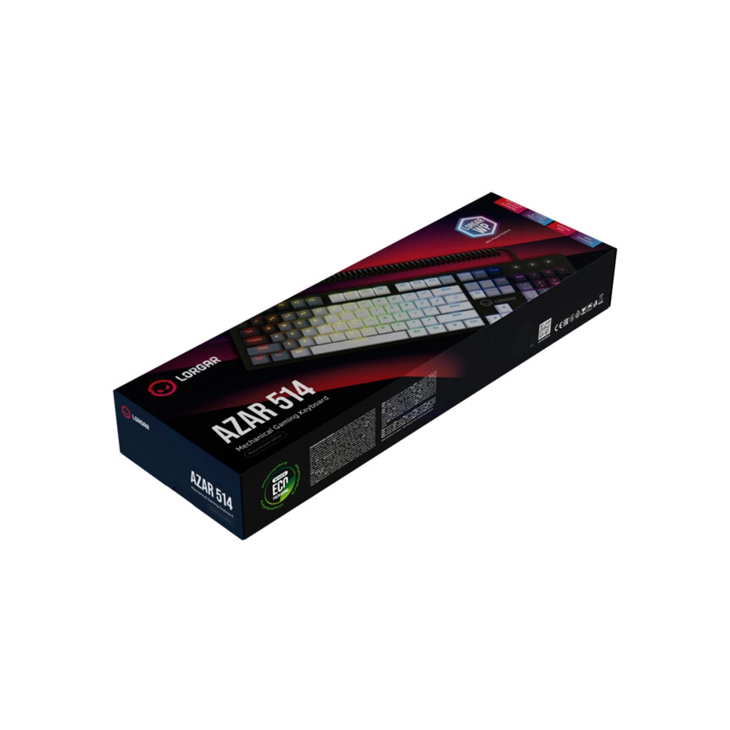 Клавіатура Lorgar Azar 514 RGB USB UA White (LRG-GK514W-UA) - зображення 12