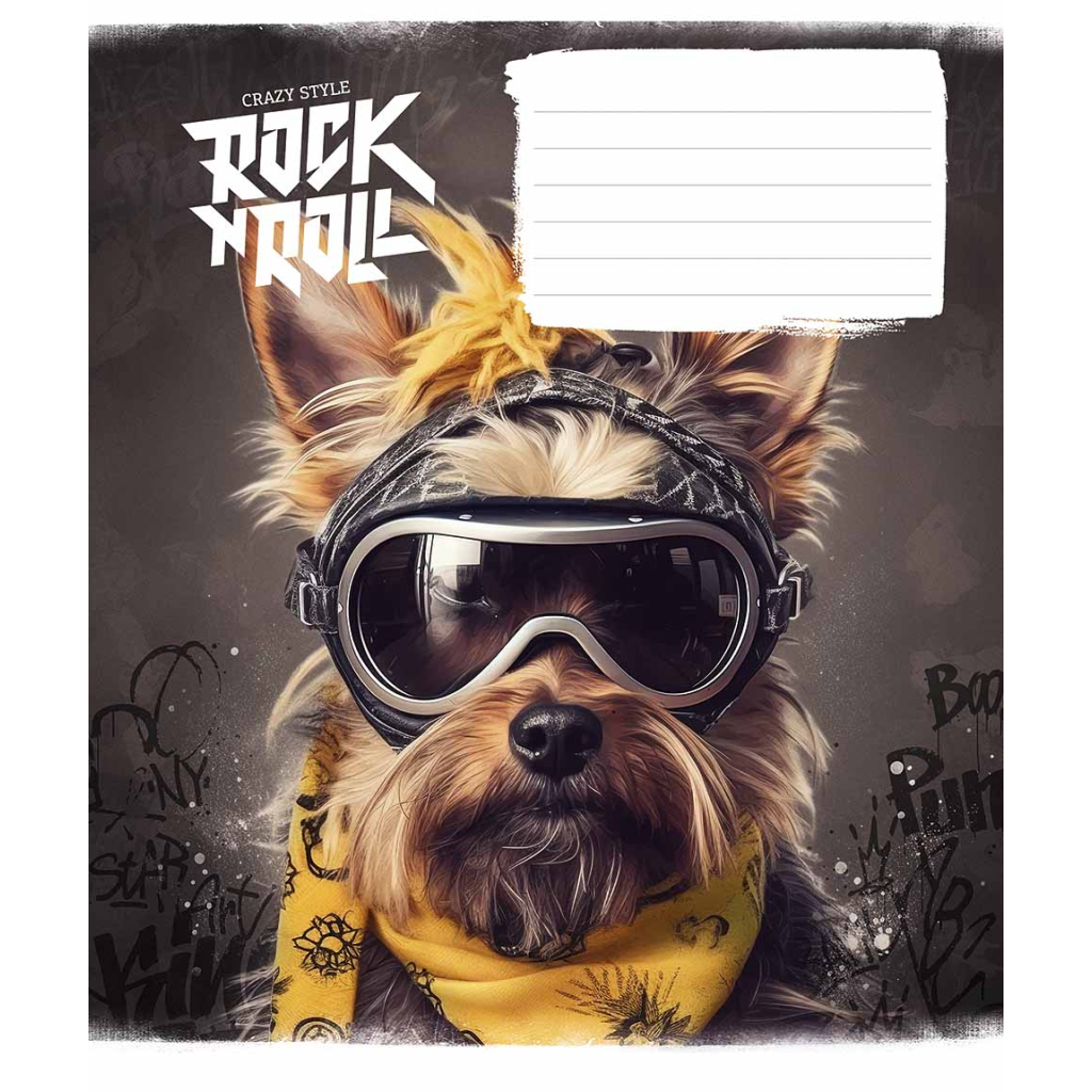 Зошит Школярик Rock star 12 аркушів коса лінія (012-3277L) - зображення 4