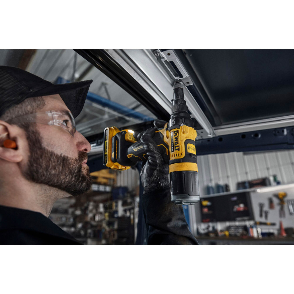 Заклепувальник DeWALT 18 В XR Li-Ion, 10 kN, d.закл.=2.4-4.8 мм (без АКБ та ЗП) (DCF403NT) - изображение 7