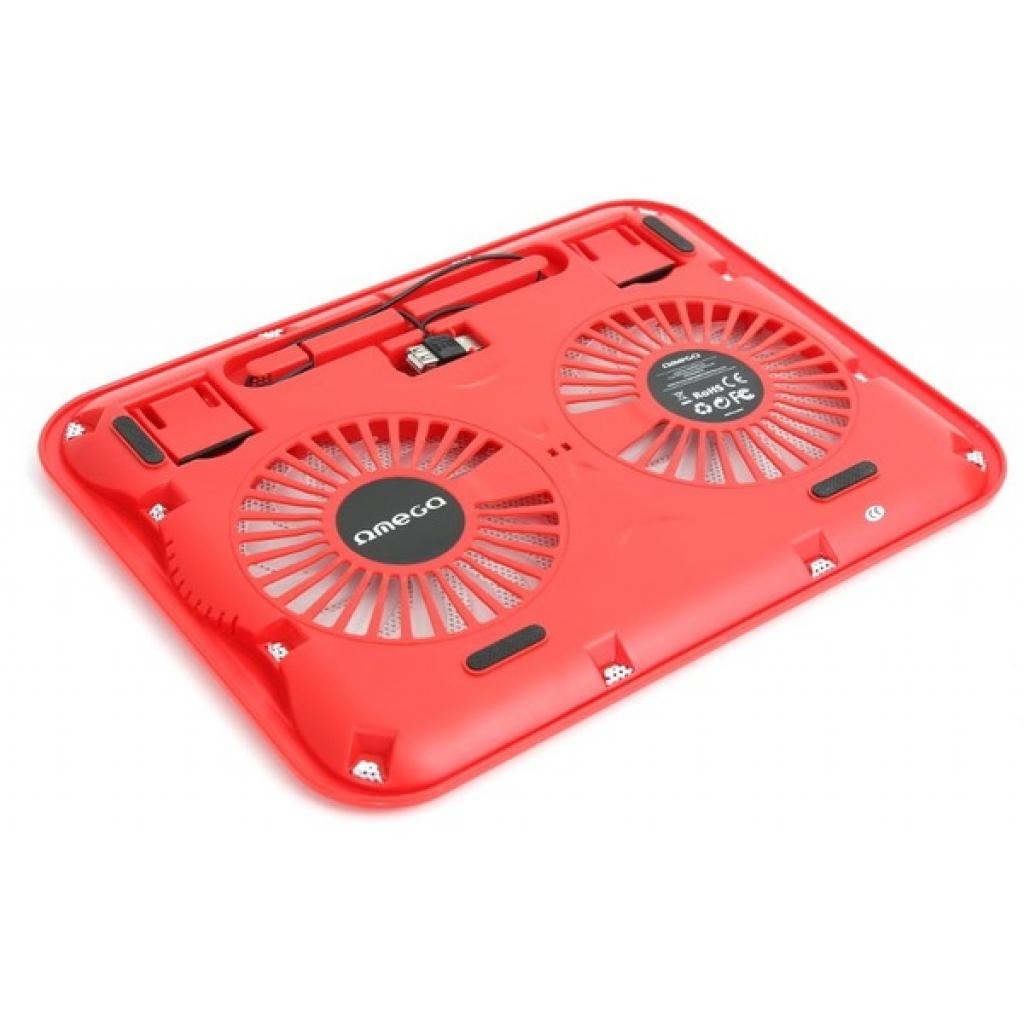 Підставка до ноутбука Omega Ice Cube Laptop Cooler Pad Red (OMNCPCBR) - зображення 2