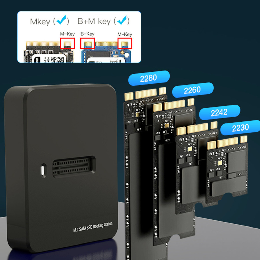 Док-станція для накопичувачів Gembird USB Type-C M.2 SATA NVME SSD (DD-U3M2) - зображення 3