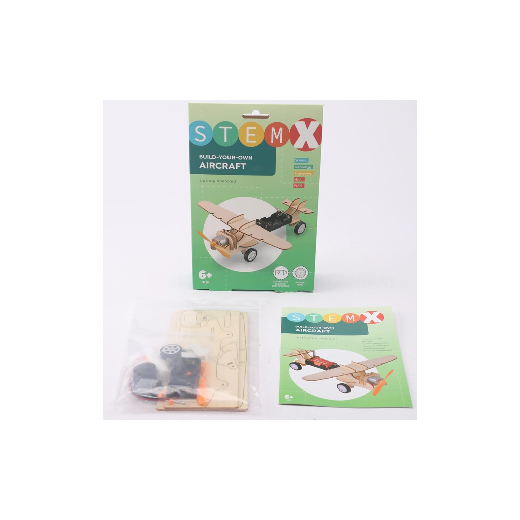 Конструктор Stem Літак Дерев'яний на батарейках (3858894673704) - зображення 3