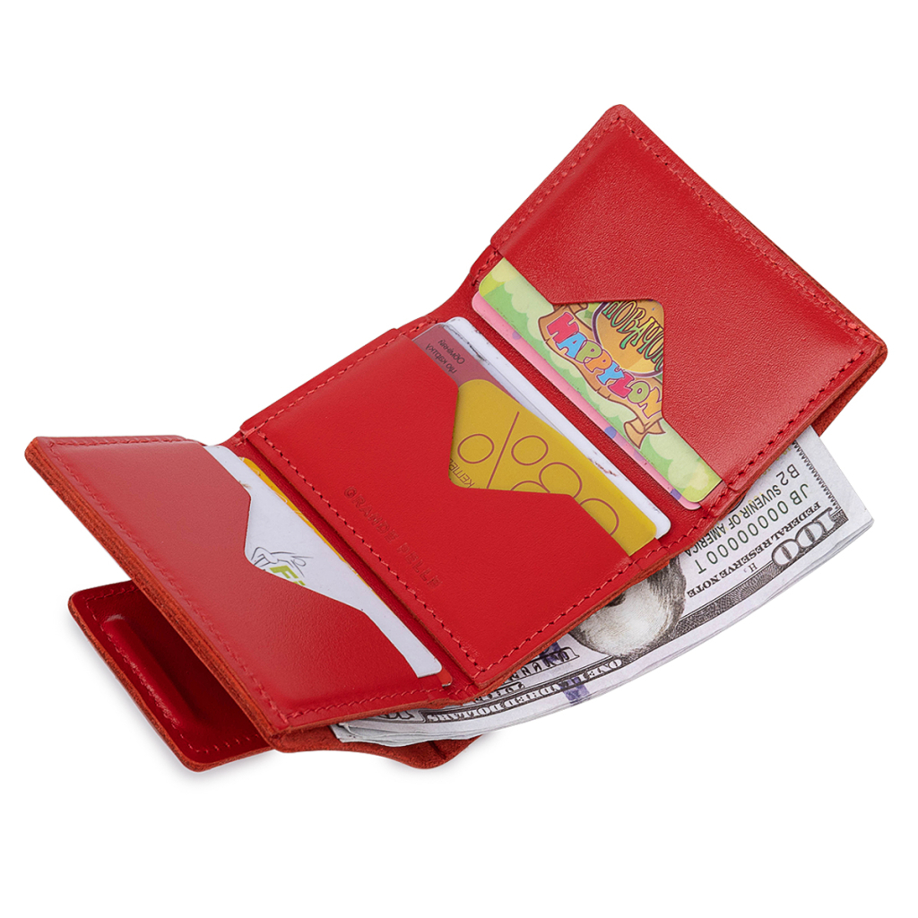 Гаманець Grande Pelle У три складання Червоний (11549) - зображення 7