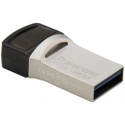 USB флеш накопичувач Transcend 16GB JetFlash 890S Silver USB 3.1 (TS16GJF890S) - зображення 2