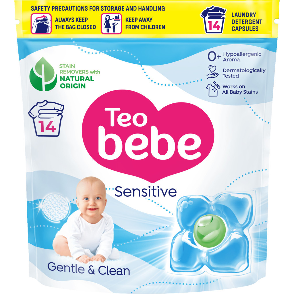 Капсули для прання Teo bebe Cotton Soft Сaps Sensitive 14 шт. (3800024045783) - зображення 1