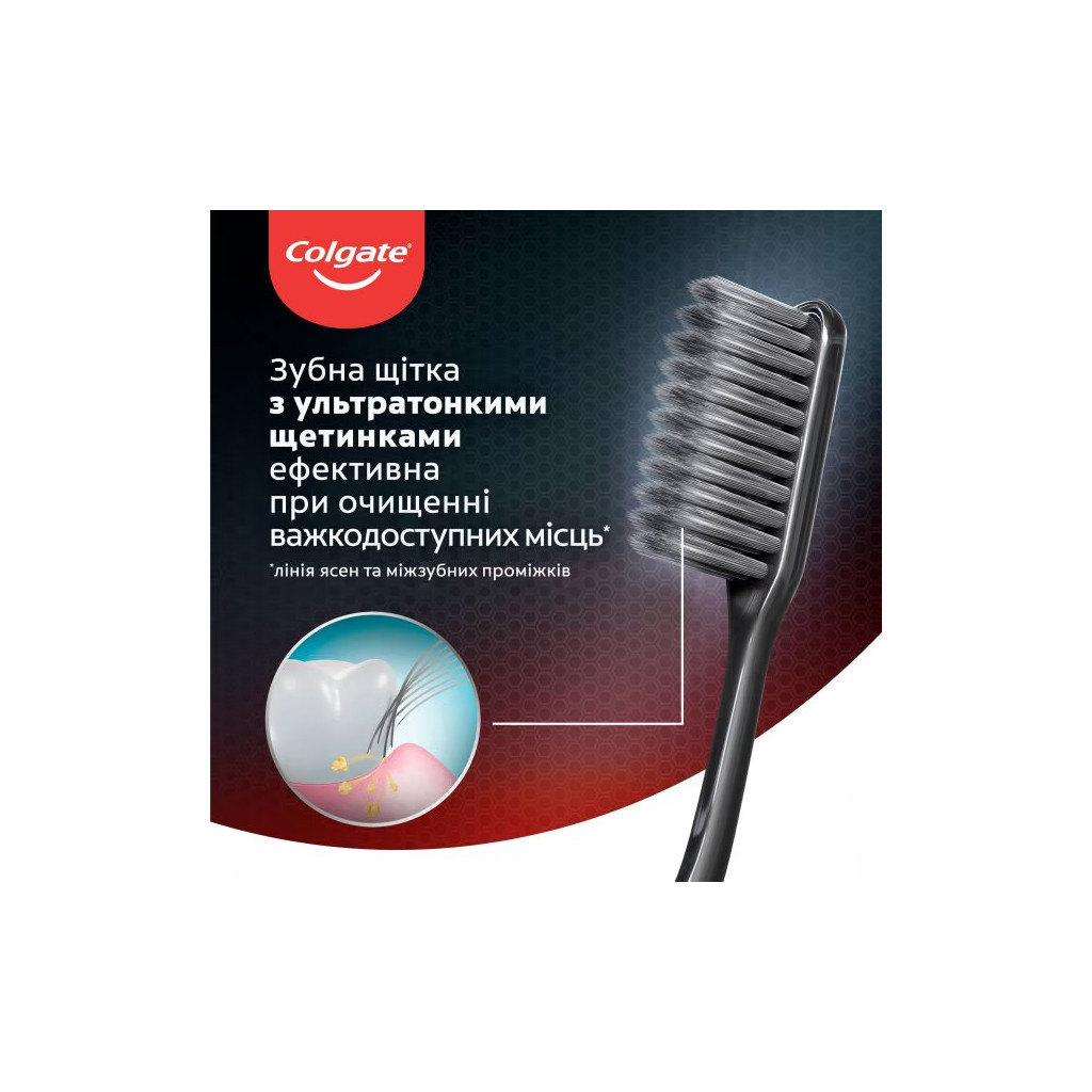 Зубна щітка Colgate Шовкові нитки з деревним вугіллям Фіолетова (2170000000022) - зображення 3