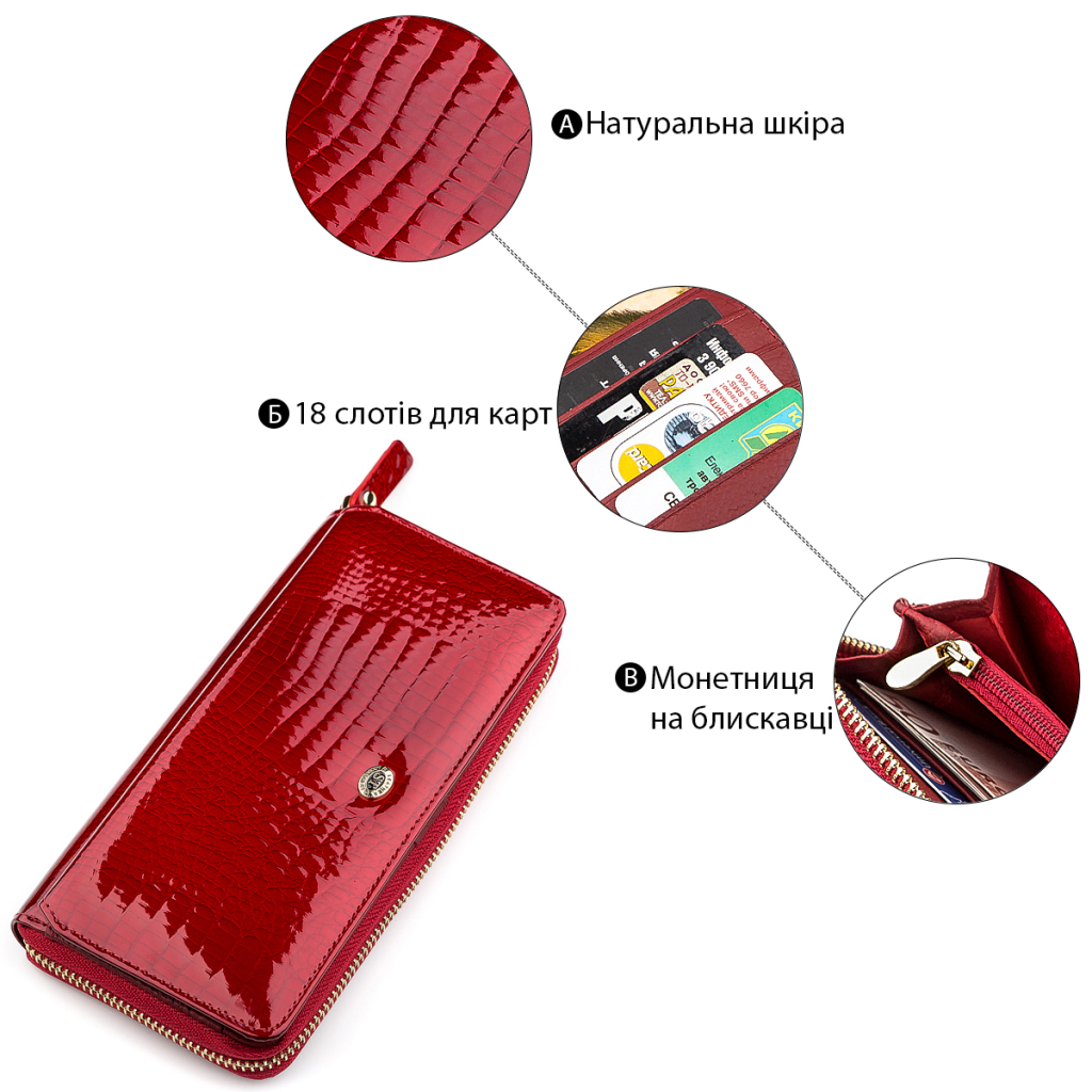 Гаманець ST Leather Червоний (18436) - зображення 4