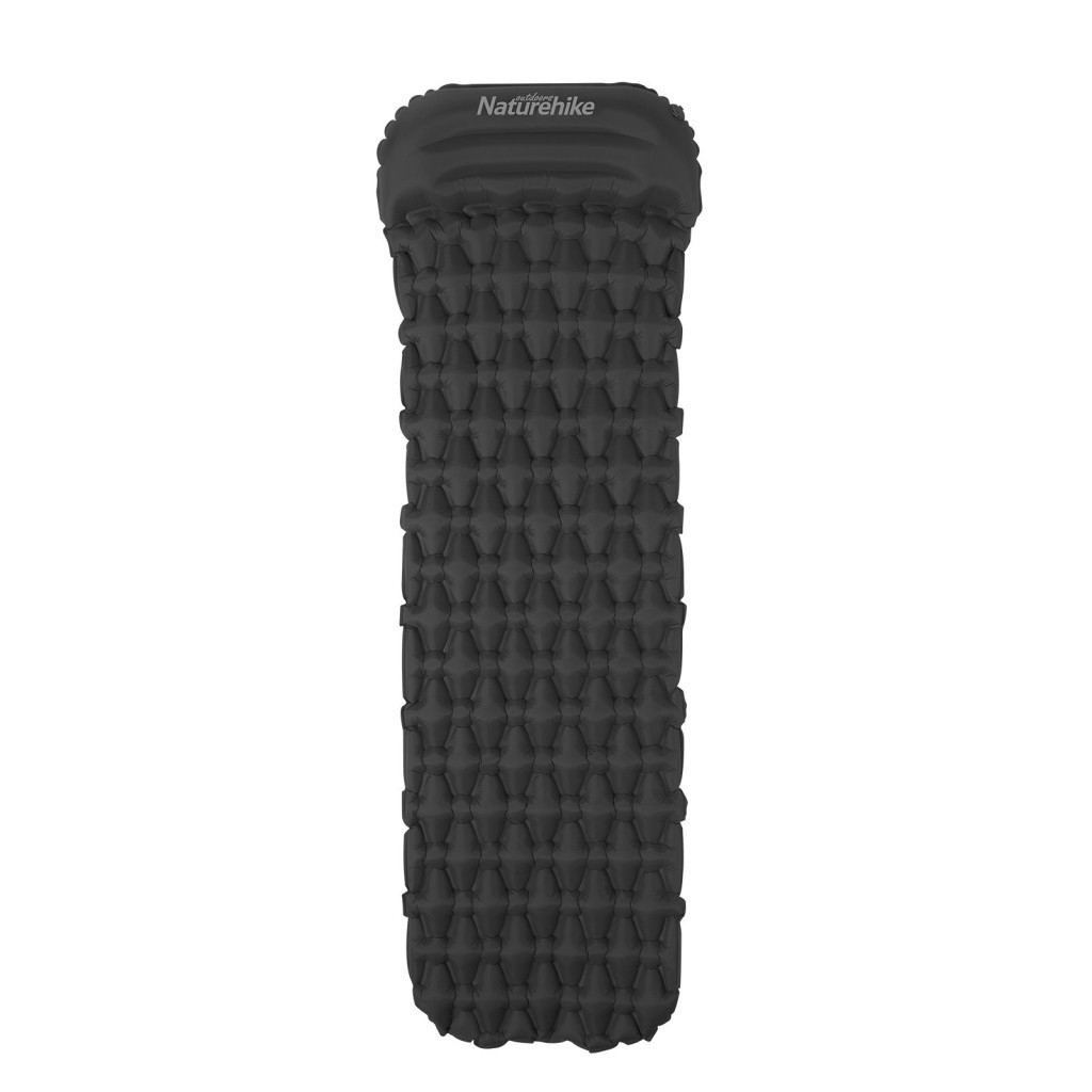 Туристичний килимок Naturehike надувний із подушкою та мішком для надування FC-12 NH19Z003-P графіт (6927595796832) - зображення 1