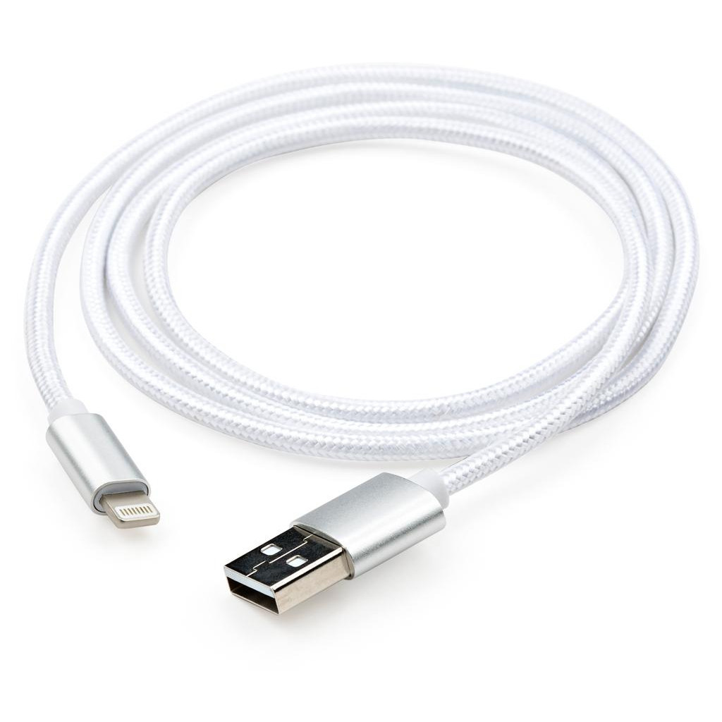 Дата кабель USB 2.0 AM to Lightning 1m nylon silver Vinga (VCPDCLNB1S) - зображення 6