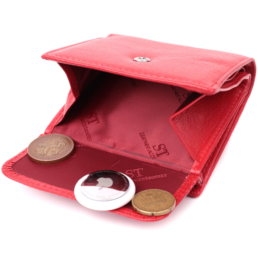 Гаманець ST Leather З натуральної шкіри Червоний (22543) - зображення 5