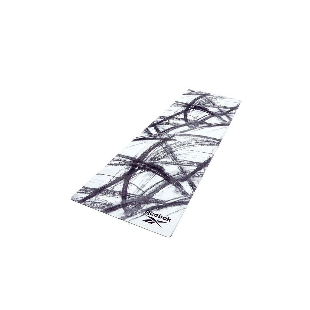 Килимок для йоги Reebok Natural Rubber Yoga Mat білий, сірий, мармур RAYG-11080OM (885652020923) - зображення 12