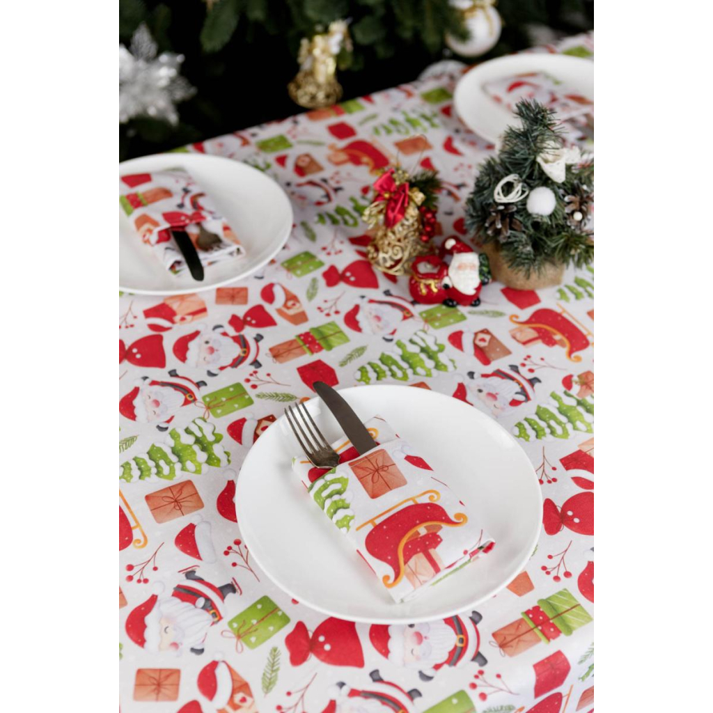 Скатертина Прованс Санта на білому 120х140 см (035781) - зображення 5