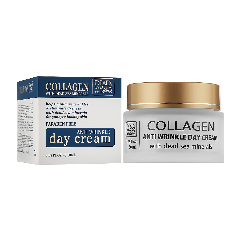Крем для обличчя Dead Sea Collection денний проти зморшок з колагеном та мін. Мертвого моря 50 мл (7290107428835) - зображення 1
