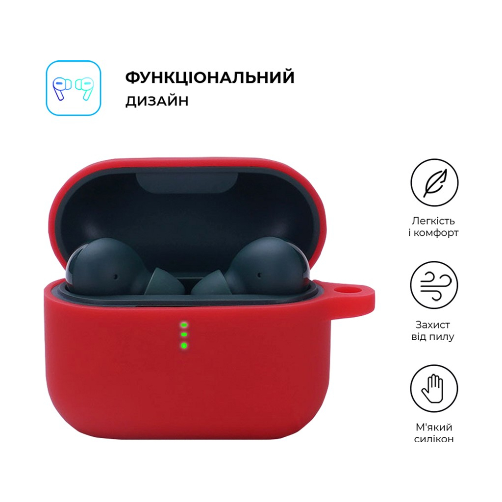 Чохол для навушників Armorstandart Silicone Case для Xiaomi QCY T10 / T10 Pro Red (ARM68427) - зображення 2