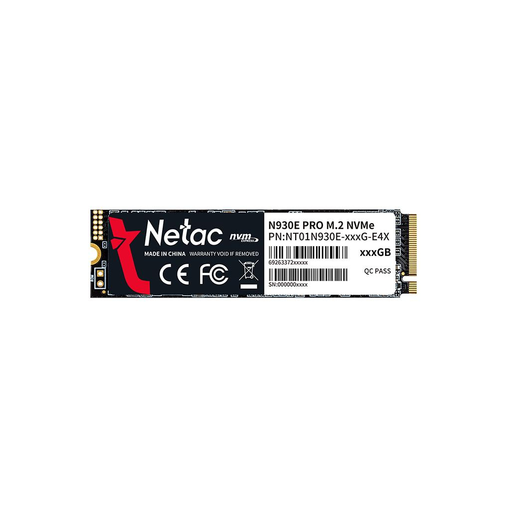 Накопичувач SSD M.2 2280 256GB Netac (NT01N930E-256G-E4X) - зображення 1