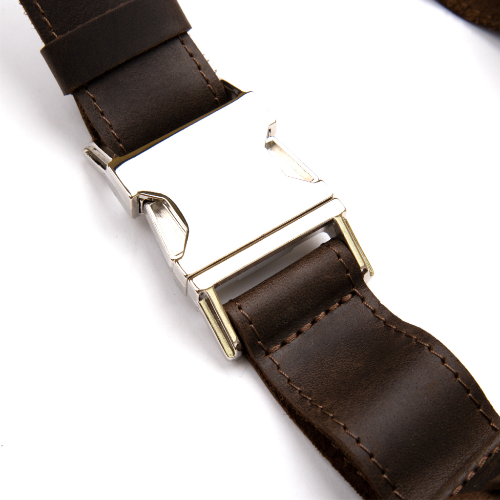 Сумка Grande Pelle Бананка у вінтажній шкірі Коричнева (11154) - зображення 5