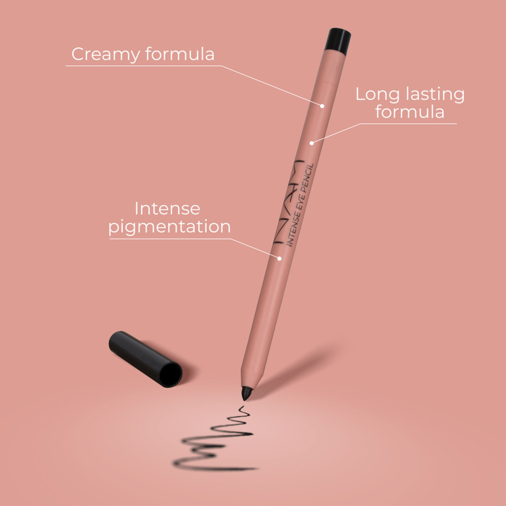 Олівець для очей NAM Intense Eye Pencil Black (5905309904651) - изображение 4