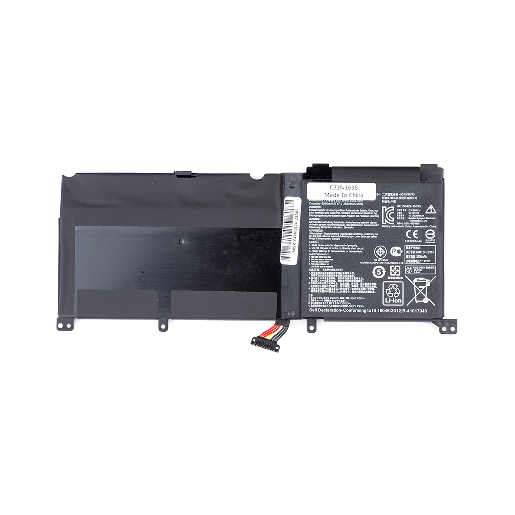 Акумулятор до ноутбука ASUS ROG G501VW (C41N1524) 15.2V 3950mAh (NB431472) - зображення 1