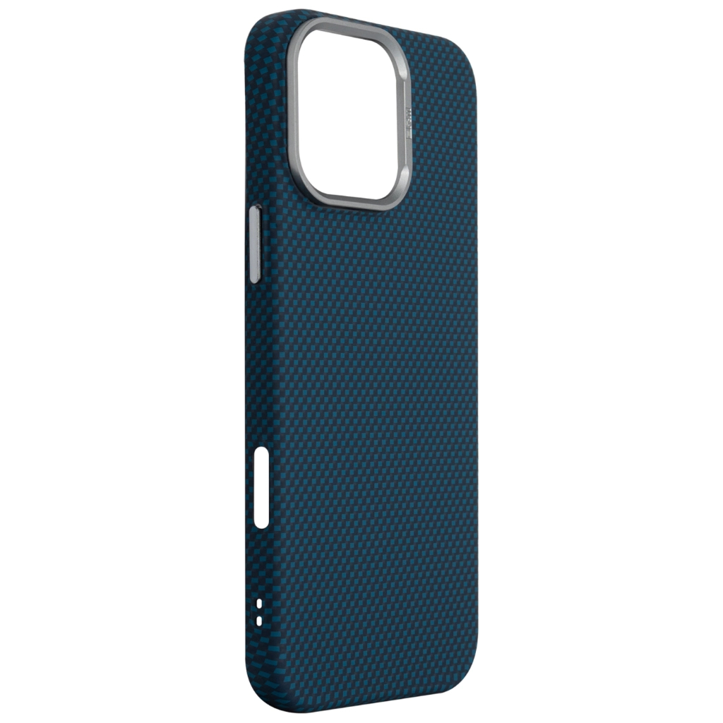 Чохол до мобільного телефона Armorstandart LikeCarbon2 MagCase Apple iPhone 16 Pro Max Kevlar Dark Blue (ARM88593) - зображення 3