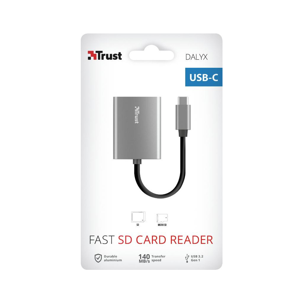 Зчитувач флеш-карт Trust Dalyx Fast USB-С Card reader (24136) - изображение 6