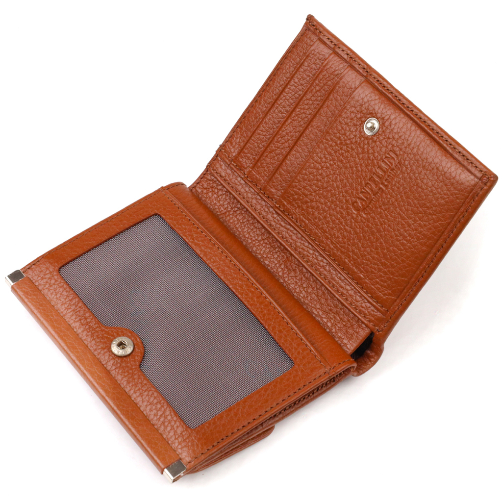 Гаманець Canpellini З натуральної шкіри флотар Коричневий (21811) - зображення 5