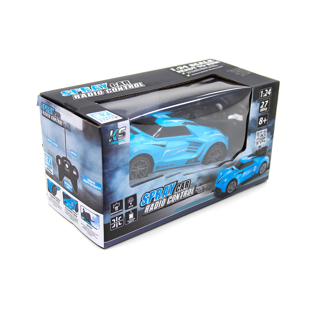 Радіокерована іграшка Sulong Toys Spray Car – Sport (блакитний, 1:24, світло, функція туман) (SL-354RHBL) - зображення 5