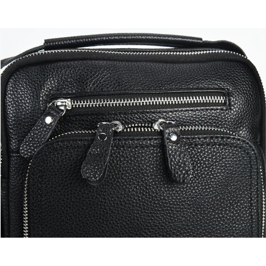 Сумка Vintage Месенджер шкіряна Чорна (20247) - зображення 10