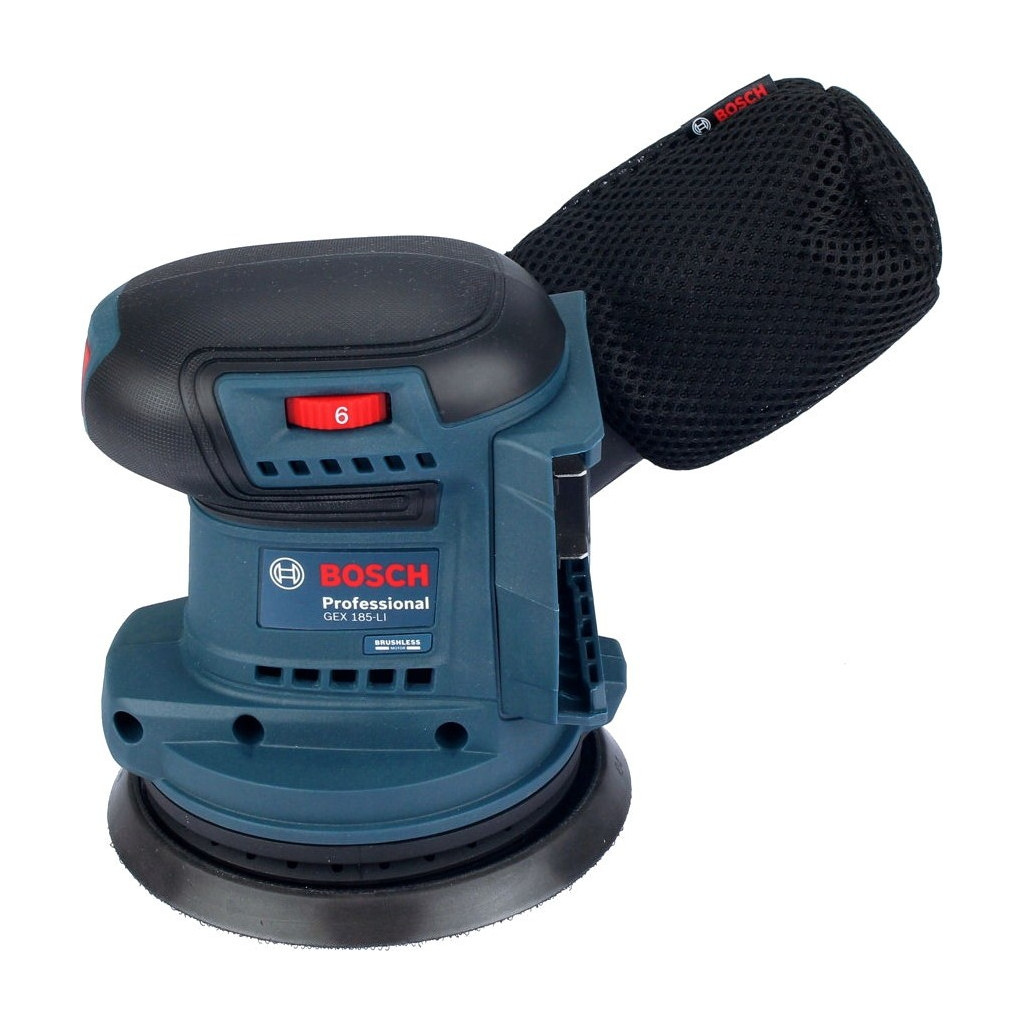 Шліфувальна машина Bosch GEX 185-LI, 18В, 125 мм, 6000-10000 об/хв (без АКБ та ЗП) (0.601.3A5.020) - изображение 7