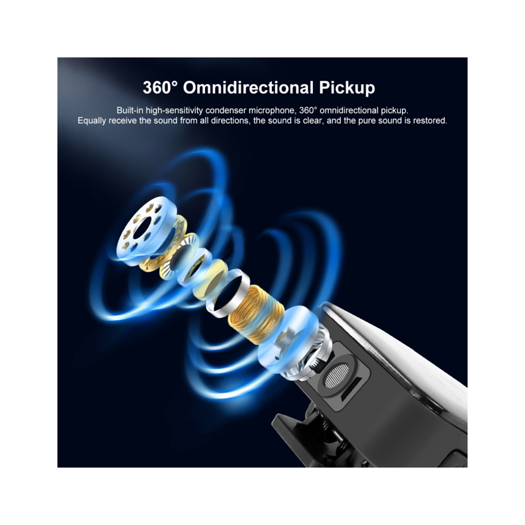 Мікрофон Puluz PULUZ 2 TX + 1 RX Wireless black (PU3154B) - зображення 4