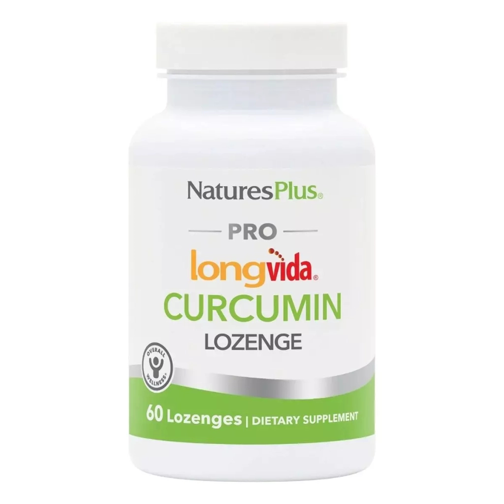 Вітамінно-мінеральний комплекс Natures Plus Куркумін, 500 мг, Pro Longvida Curcumin, 60 льодяників (NTP49611) - зображення 1