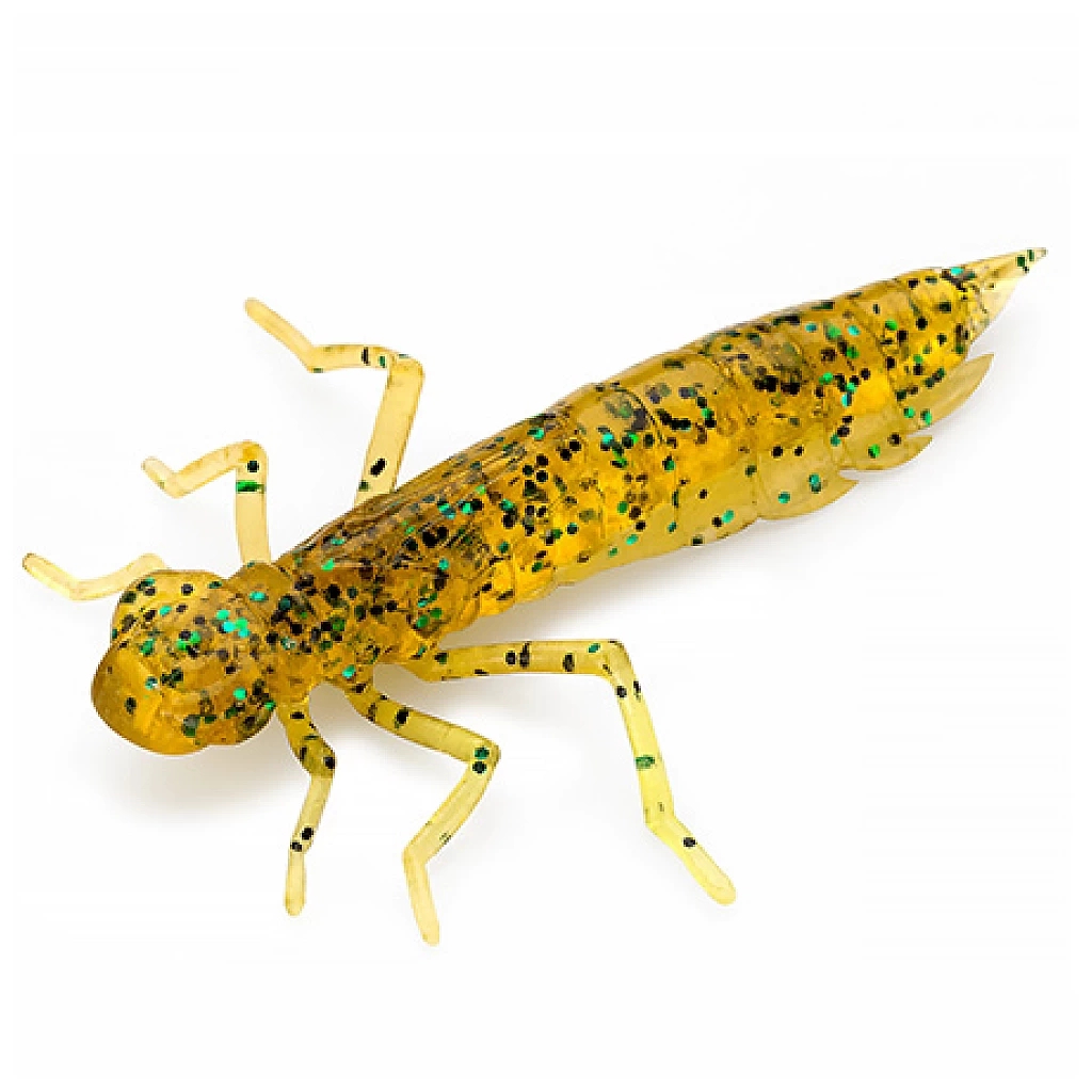 Силікон рибальський FishUP Dragonfly 1.7" 036 - Caramel/Green&Black (8шт/уп) (1864.04.91) - зображення 1