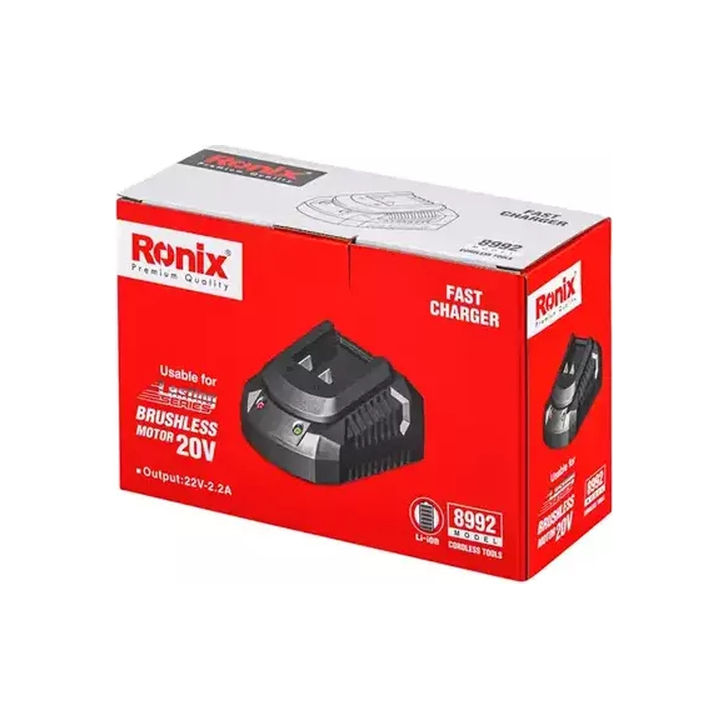 Зарядний пристрій для акумуляторів інструменту Ronix 20В, 2.2А (8992) - изображение 7