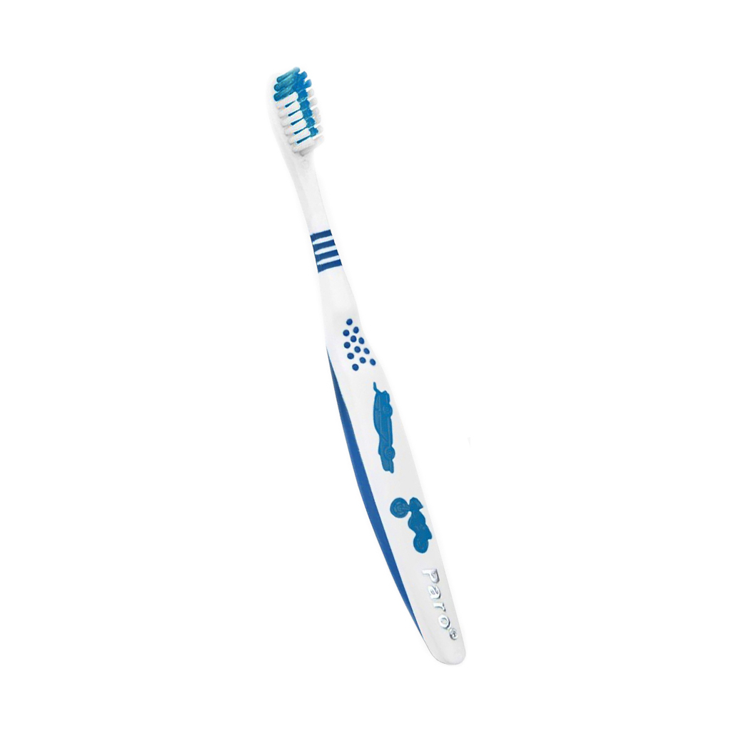 Дитяча зубна щітка Paro Swiss junior м'яка Синя (7610458007426-dark blue) - зображення 1