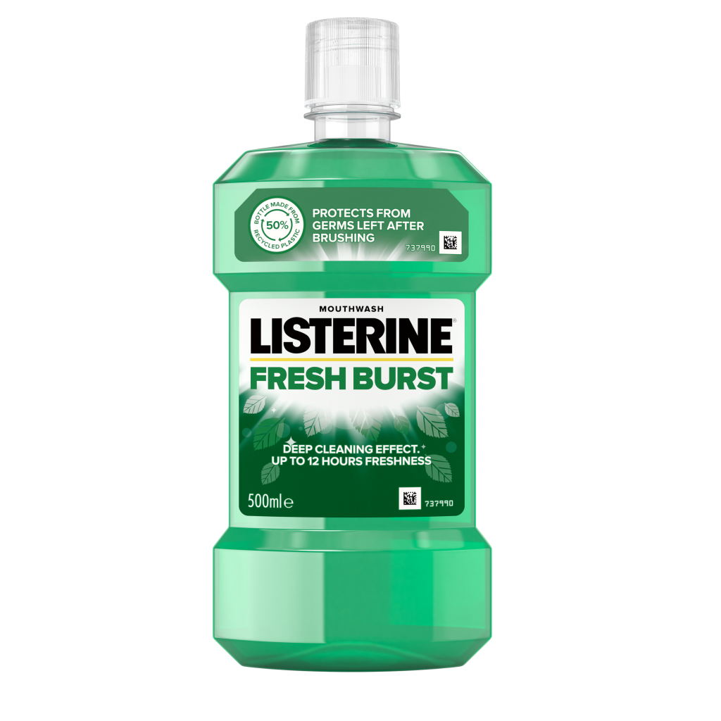 Ополіскувач для порожнини рота Listerine Сплеск свіжості 500 мл (5010123703547) - зображення 1