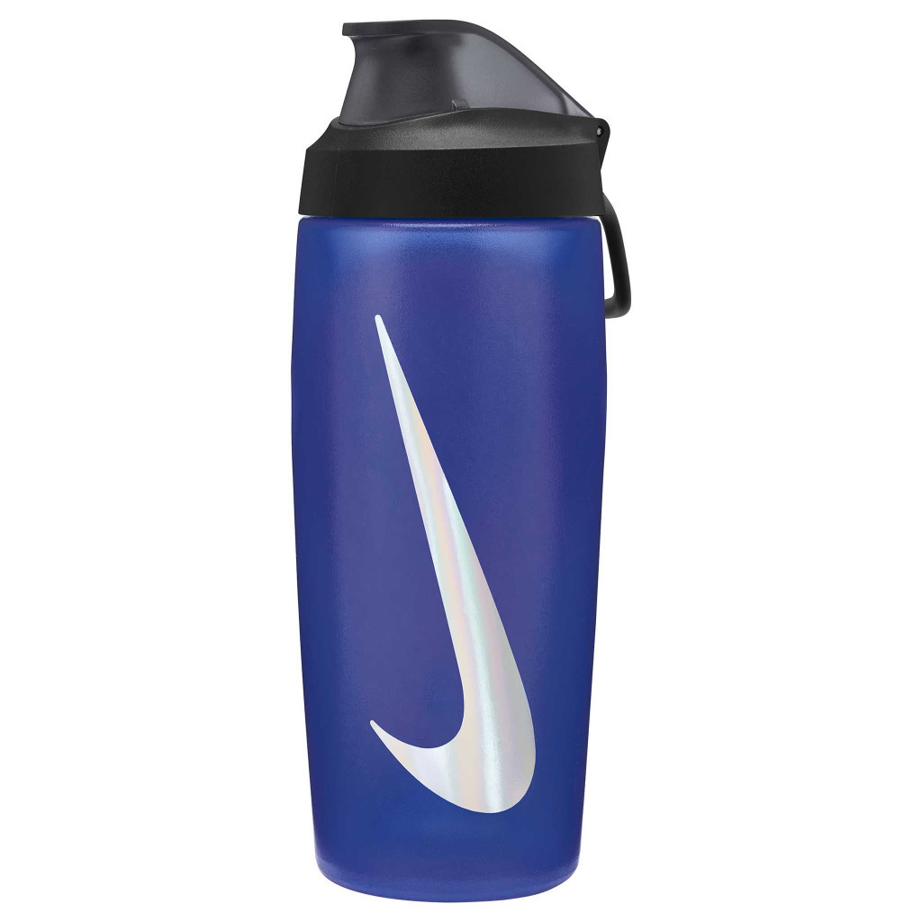 Пляшка для води Nike Refuel Bottle Locking Lid 18 OZ блакитний, чорний, сріблястий 532 мл N.100.7669.423.18 (887791745217) - зображення 1