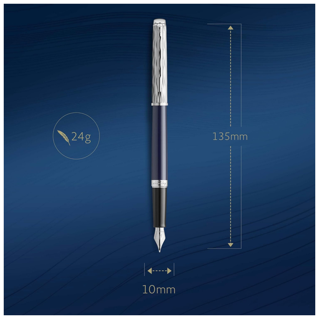 Ручка пір'яна Waterman HEMISPHERE LEssence du Bleu PT  FP F (12 088) - зображення 6